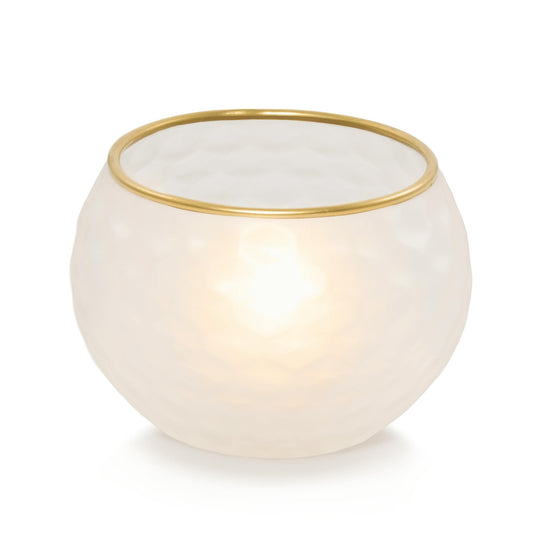 Frosted Honeycomb Tea Light Candle Holder (S6BGS)