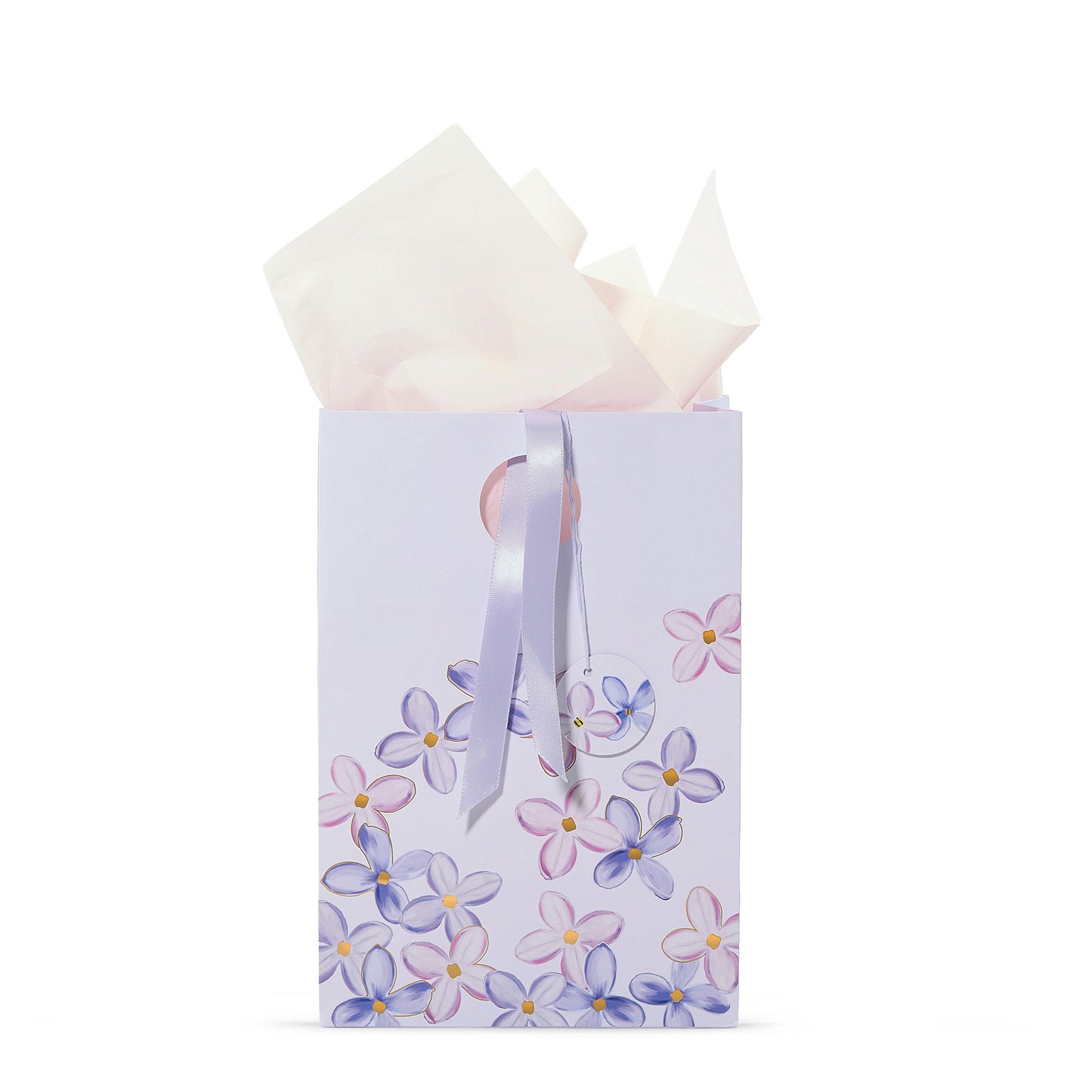 Purple Lilac Floral Gift Bag (S6B2J)